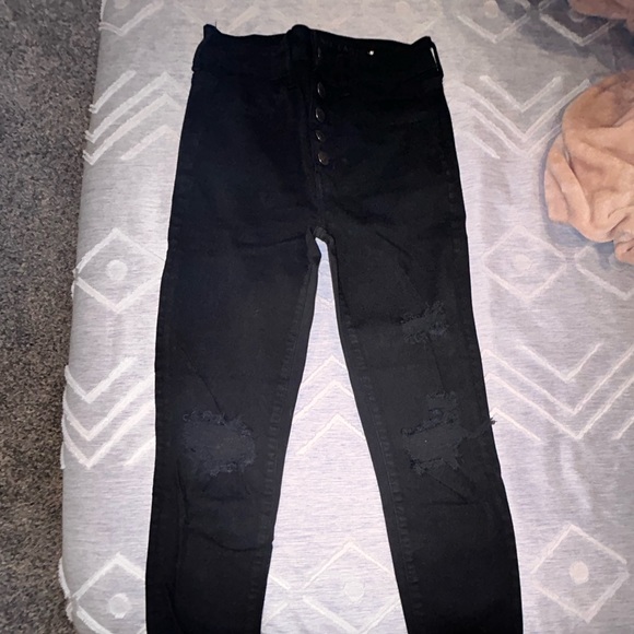 AE Black Super High-Rise Skinny Jeans - Picture 2 of 5